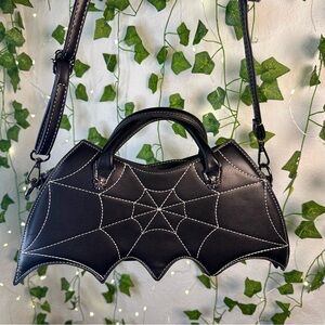 Black Spider Web Design Women's Bag